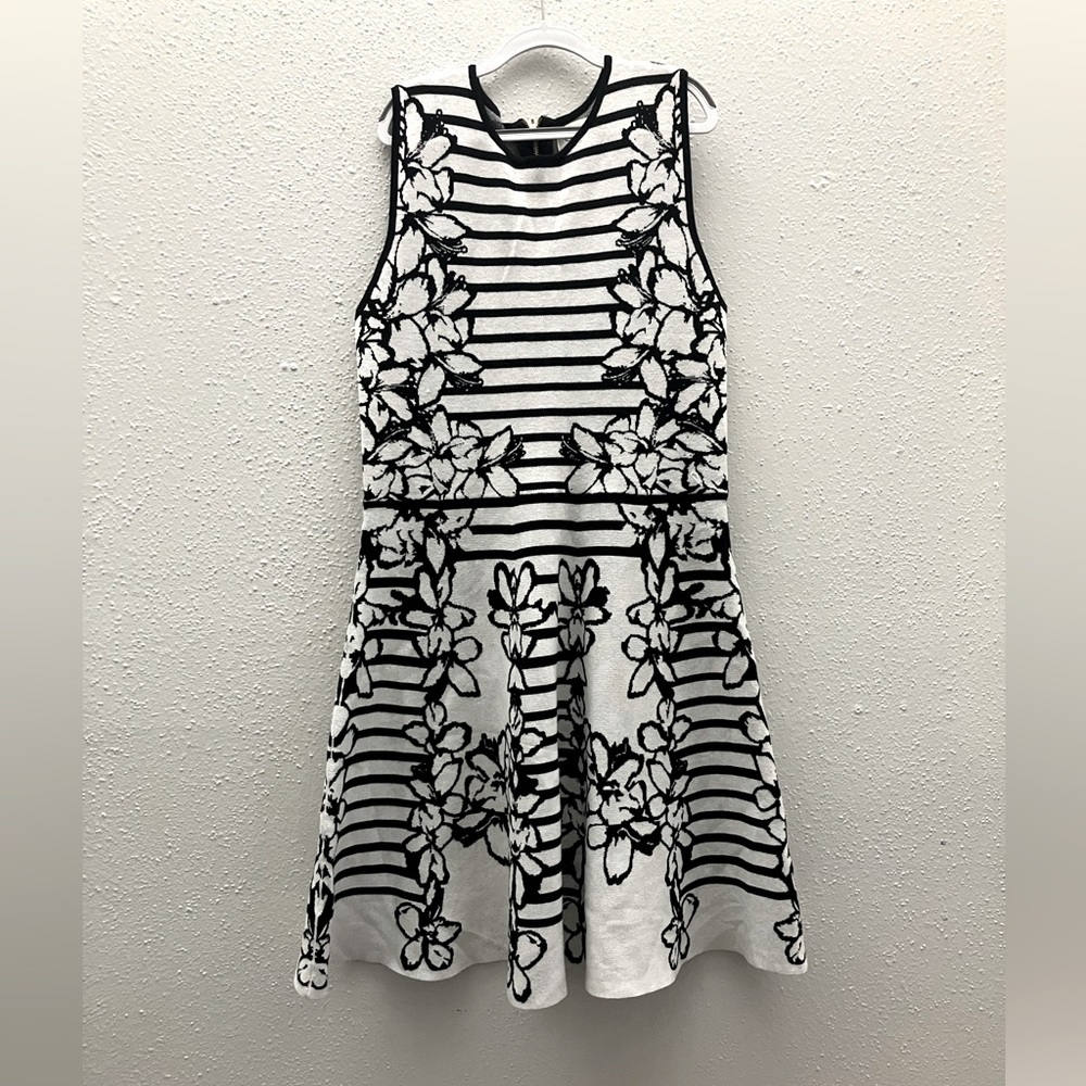 Sleeveless Black and White Eliza J Dress